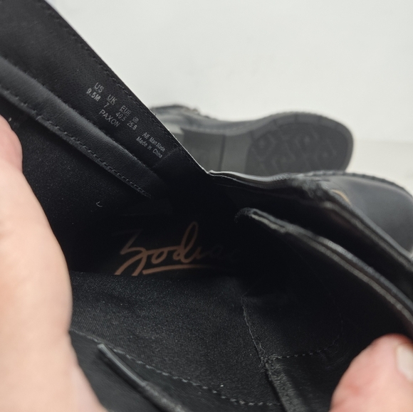 Zodiac Combat Women's Paxon Boots Sz 9.5M Black Faux Leather Lace & Zip Heeled - Picture 13 of 13